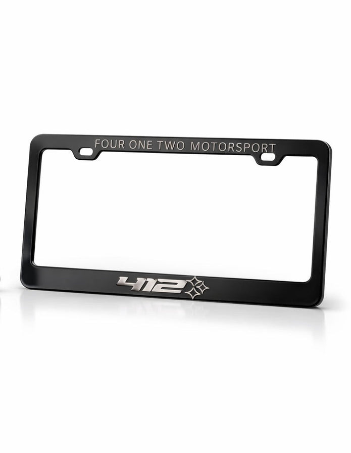 412 Aluminum License Plate Frame - 412 Motorsport