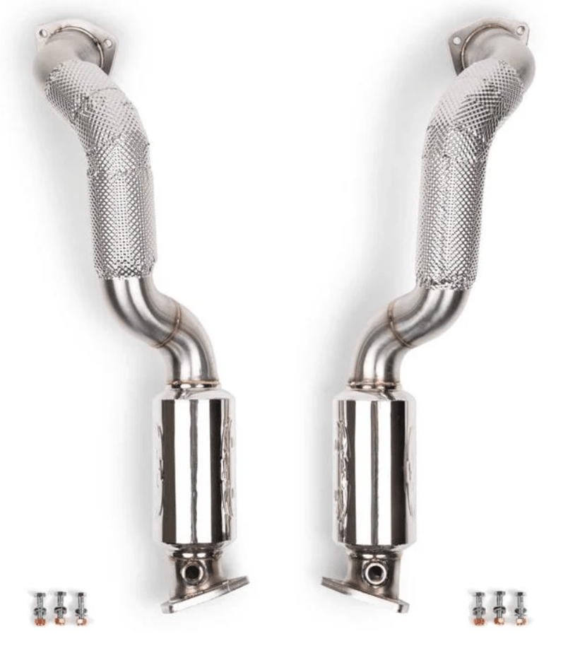 Fabspeed Over Axle Link Pipes RESONATED for Porsche 718 GT4RS / Spyder RS - 412 Motorsport