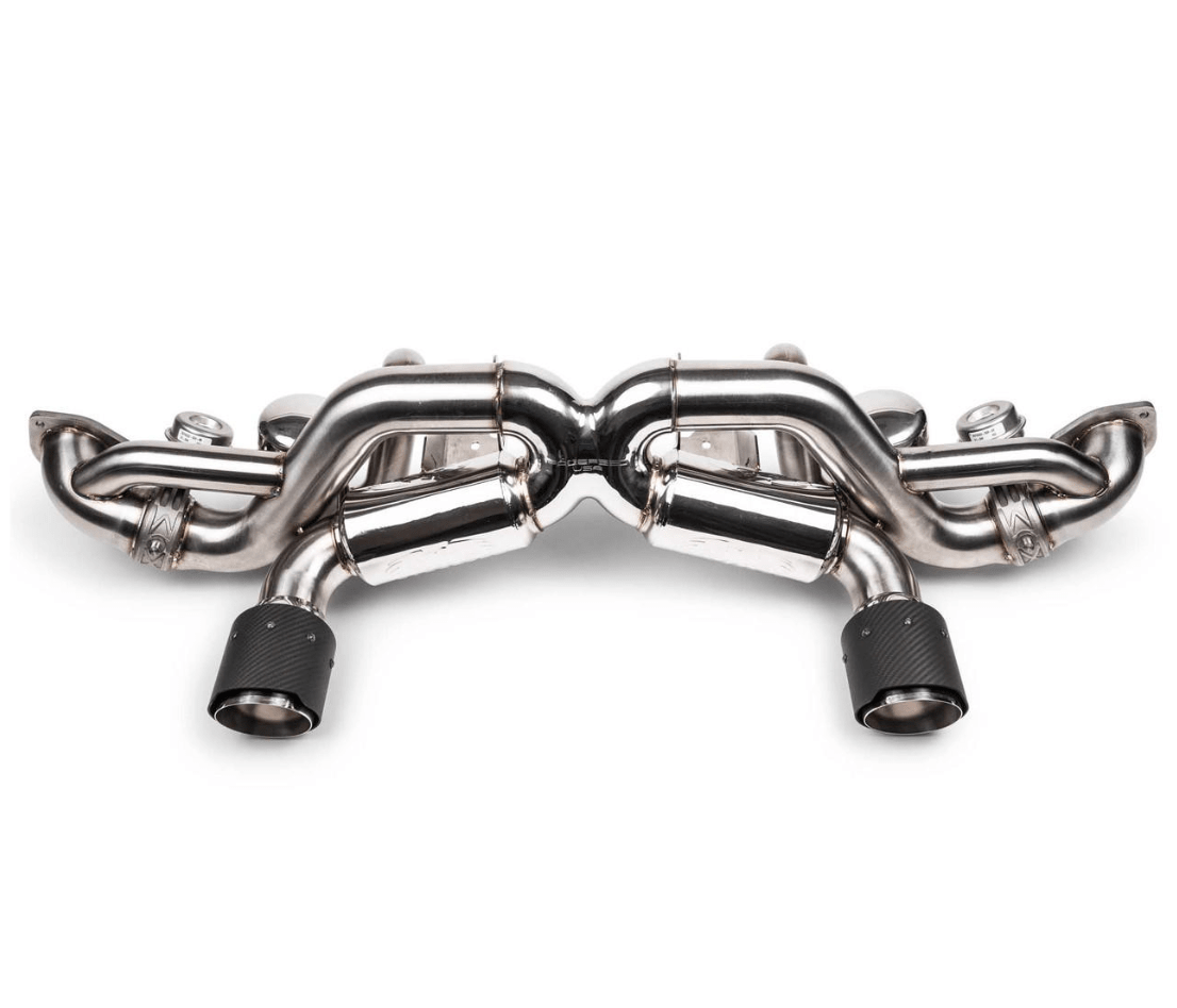 Fabspeed Valved X - Pipe Catback Exhaust System stainless steel for Porsche 718 GT4RS/Spyder RS - 412 Motorsport