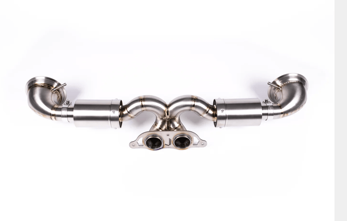 JCR Porsche 992 GT3/RS/ Touring/ ST Titanium Race Pipe (silenced) - 412 Motorsport
