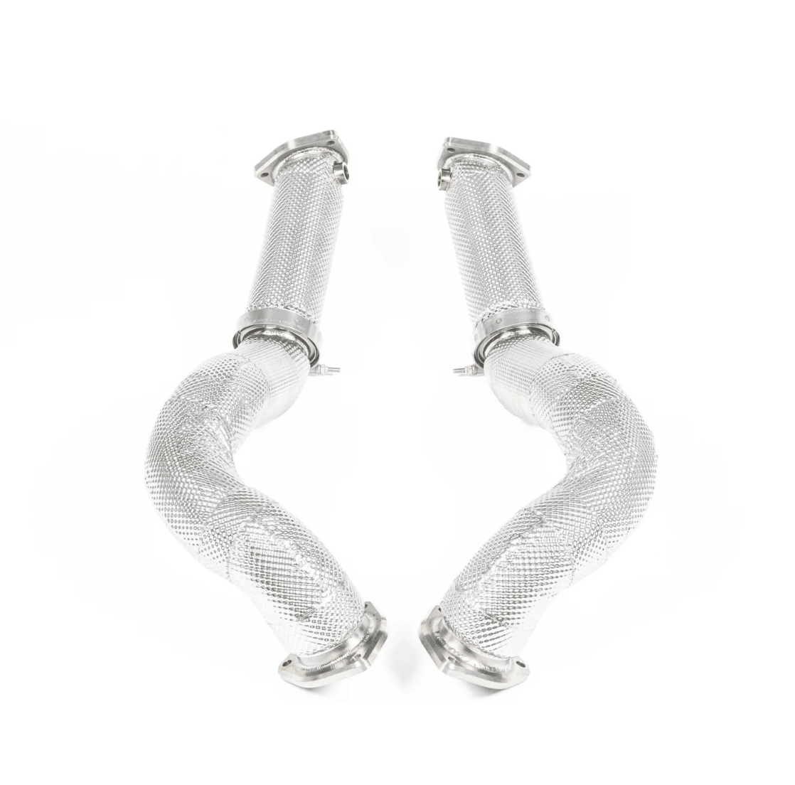 JCR Titanium Non - Silenced Link Pipes for 982 Porsche 718 Cayman GT4 RS / Spyder RS - 412 Motorsport