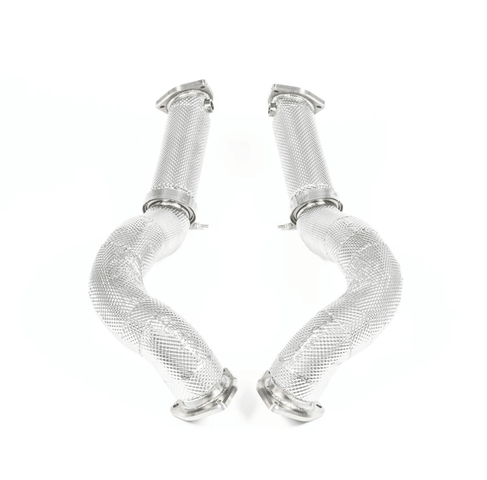 JCR Titanium Non - Silenced Link Pipes for 982 Porsche 718 Cayman GT4 RS / Spyder RS - 412 Motorsport