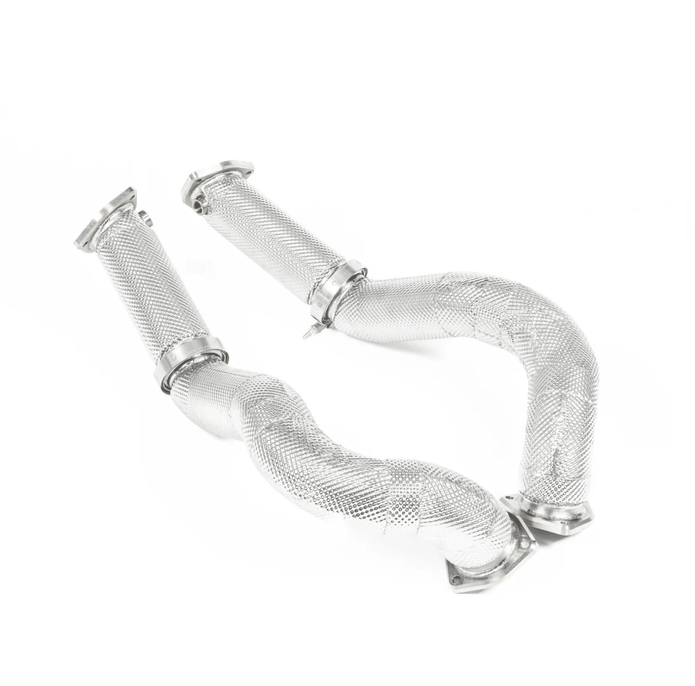 JCR Titanium Non - Silenced Link Pipes for 982 Porsche 718 Cayman GT4 RS / Spyder RS - 412 Motorsport