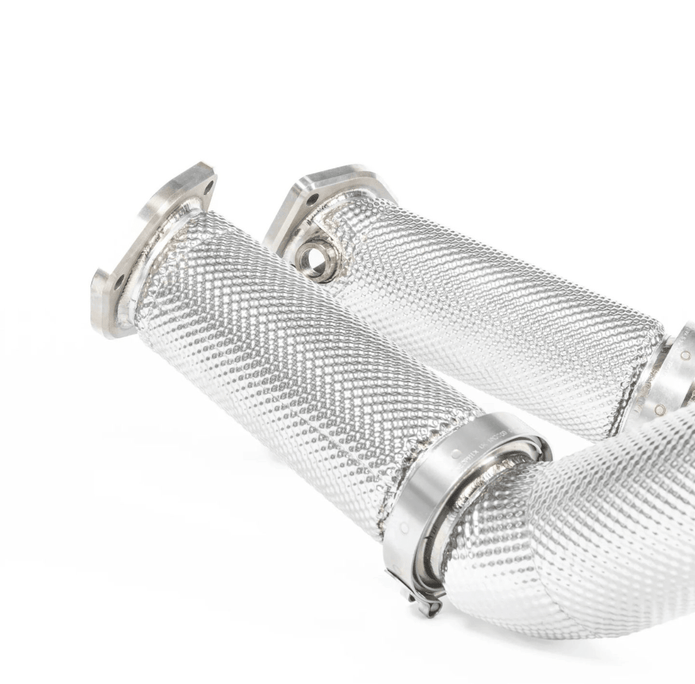 JCR Titanium Non - Silenced Link Pipes for 982 Porsche 718 Cayman GT4 RS / Spyder RS - 412 Motorsport