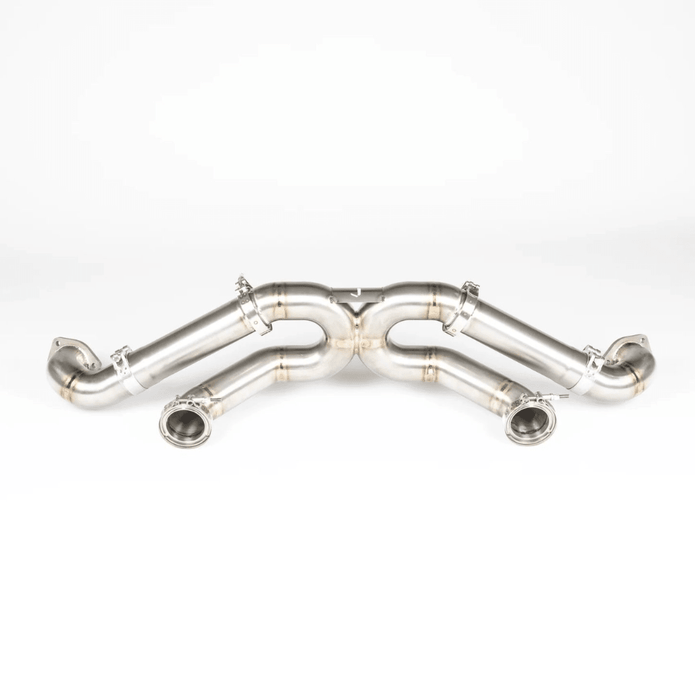 JCR Titanium Race Pipe (Non - Silenced) for Porsche 718 Cayman GT4 RS / Porsche 718 Spyder RS - 412 Motorsport