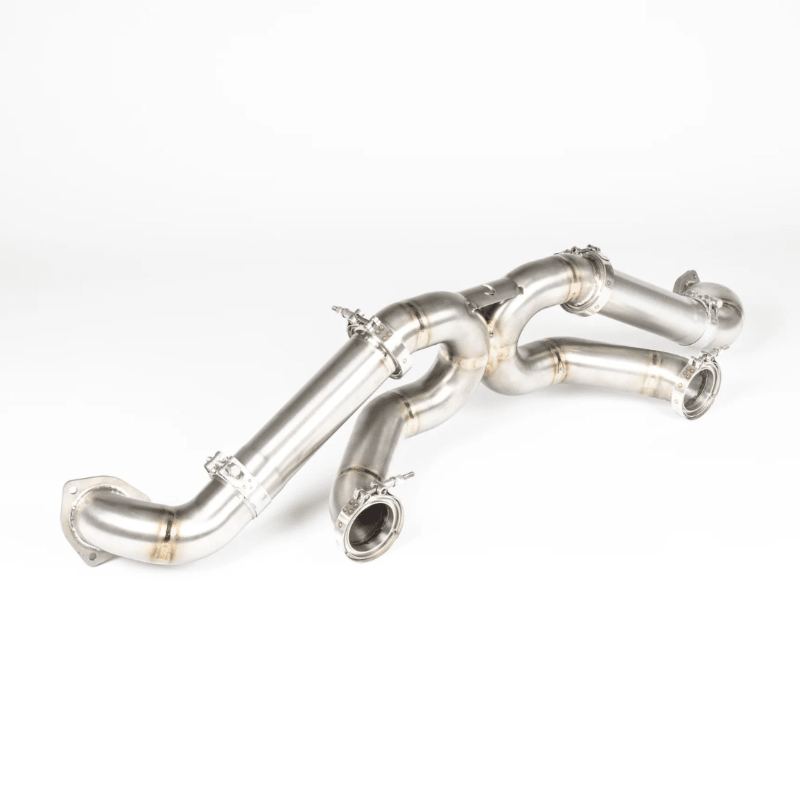JCR Titanium Race Pipe (Non - Silenced) for Porsche 718 Cayman GT4 RS / Porsche 718 Spyder RS - 412 Motorsport