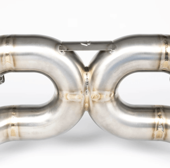 JCR Titanium Race Pipe (Non - Silenced) for Porsche 718 Cayman GT4 RS / Porsche 718 Spyder RS - 412 Motorsport
