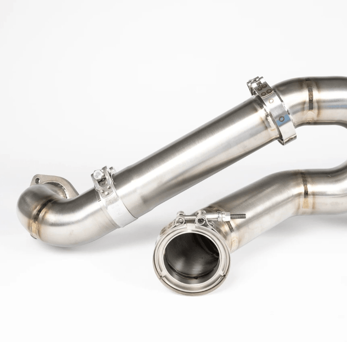 JCR Titanium Race Pipe (Non - Silenced) for Porsche 718 Cayman GT4 RS / Porsche 718 Spyder RS - 412 Motorsport