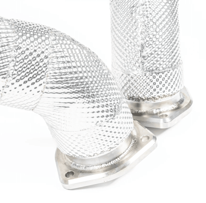 JCR Titanium Silenced Link Pipes for 982 Porsche 718 Cayman GT4 RS / Spyder RS - 412 Motorsport