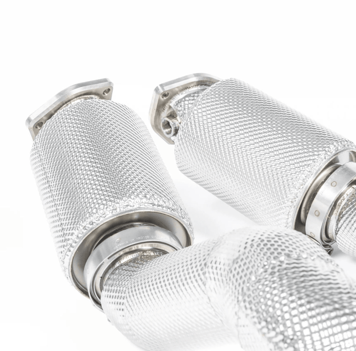 JCR Titanium Silenced Link Pipes for 982 Porsche 718 Cayman GT4 RS / Spyder RS - 412 Motorsport