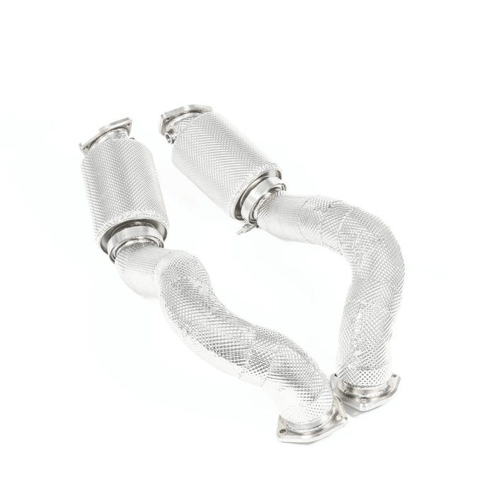 JCR Titanium Silenced Link Pipes for 982 Porsche 718 Cayman GT4 RS / Spyder RS - 412 Motorsport