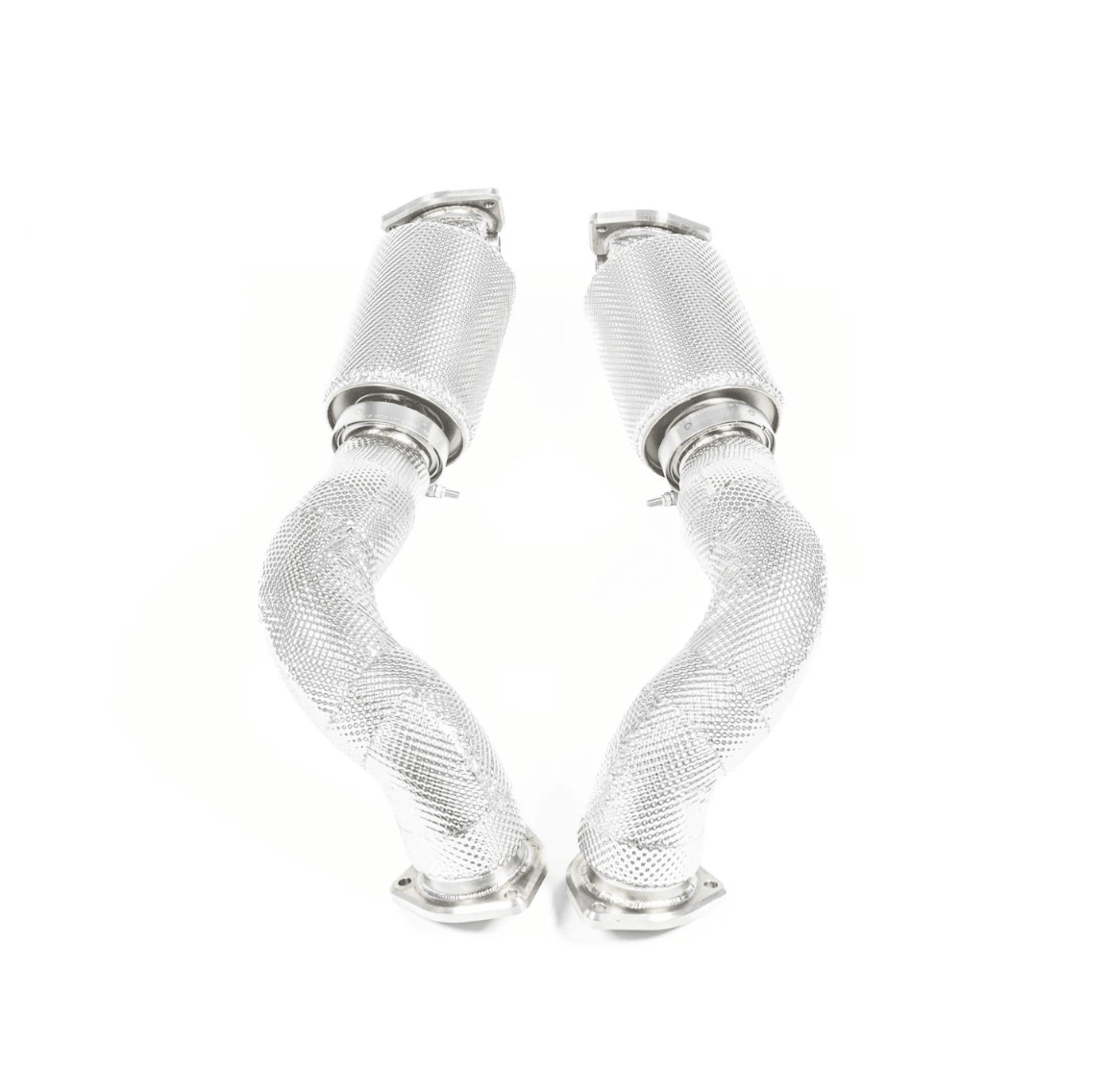 JCR Titanium Silenced Link Pipes for 982 Porsche 718 Cayman GT4 RS / Spyder RS - 412 Motorsport