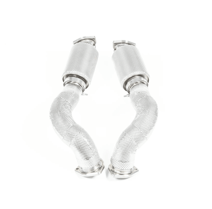JCR Titanium Silenced Link Pipes for 982 Porsche 718 Cayman GT4 RS / Spyder RS - 412 Motorsport