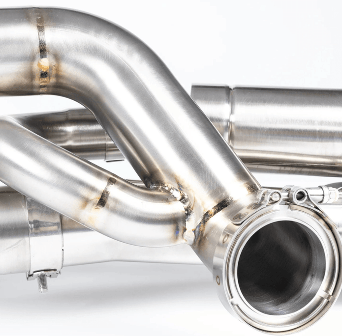 JCR Titanium Valved Race Pipe System for 982 Porsche 718 Cayman GT4 RS / Spyder RS - 412 Motorsport