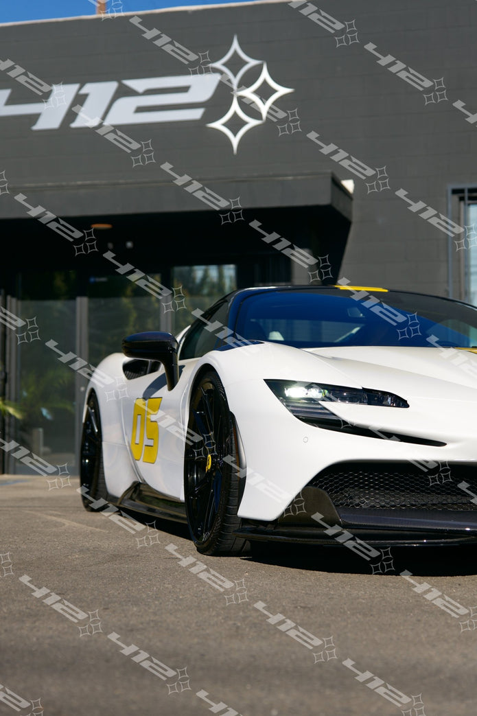 Novitec Carbon Fiber Front Lip Attachment (Front Diffuser) for Ferrari SF90/SF90 XX - 412 Motorsport