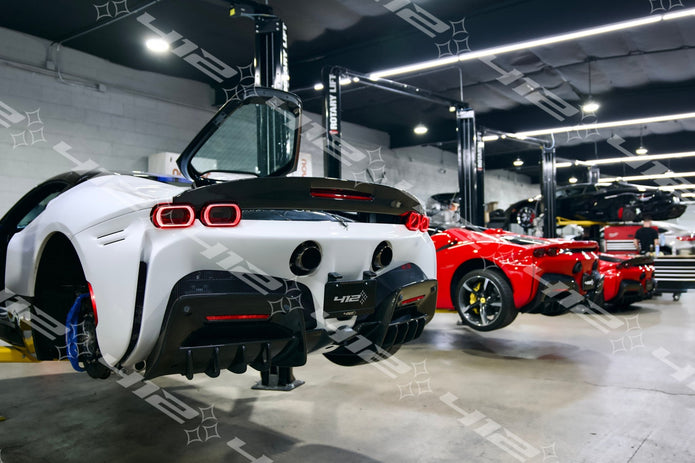 Novitec Rear Carbon Fiber Diffuser Replacement for Ferrari SF90/SF90 XX - 412 Motorsport