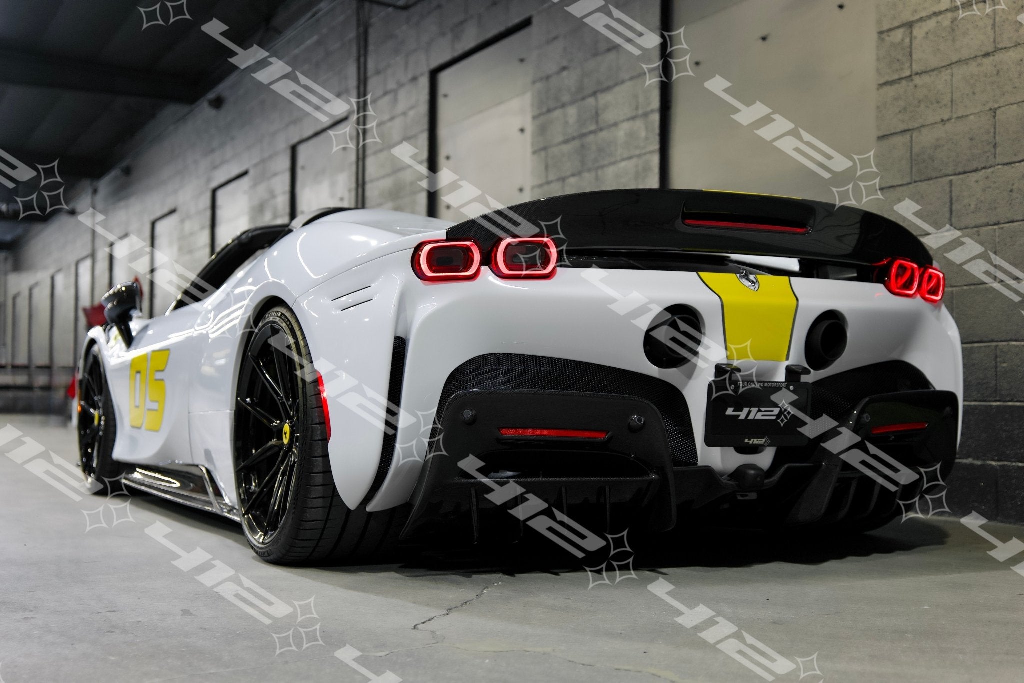 Novitec Rear Carbon Fiber Diffuser Replacement for Ferrari SF90/SF90 XX - 412 Motorsport