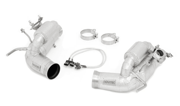 NOVITEC Stainless Steel Valved Exhaust System (with Flap - Regulation) for Ferrari 296 - 412 Motorsport