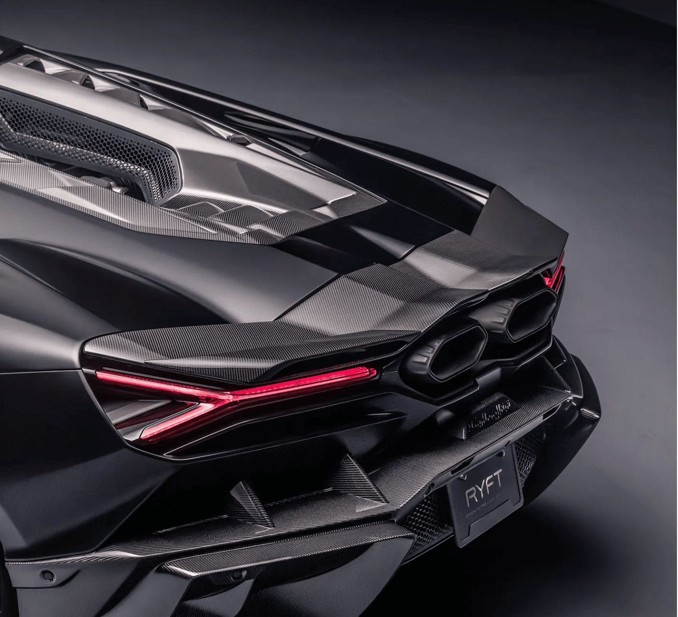 RYFT Carbon Fiber Active Rear Spoiler for Lamborghini Revuelto - 412 Motorsport
