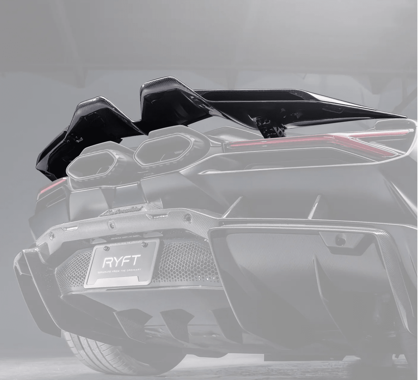 RYFT Carbon Fiber Active Rear Spoiler for Lamborghini Revuelto - 412 Motorsport